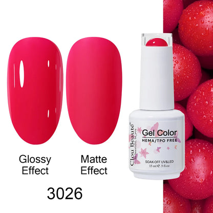 Clou Beaute Gel Nail Polish Neon Brown Royal Blue Red Green Pastal Nude Nail Art Varnishes Gel Lacquer Top Coat UV Gel Nail