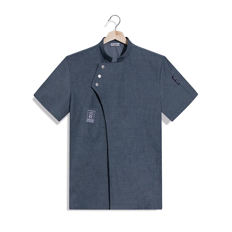 Catering Cooking White Shirt Restaurant Kitchen Chef T-shirt Baker Work Uniform Waiter Hotel Clothes Cook Jacket Cafe Overalls