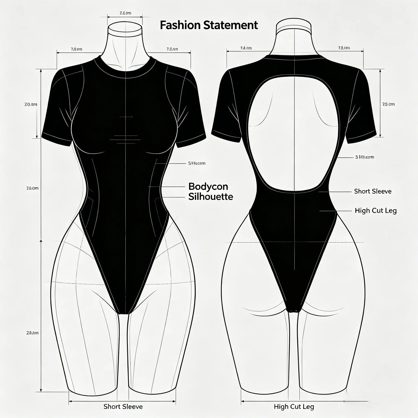 Women's High-Quality Backless Bodysuit Basic Solid Color Comfortable Fit Underwear
