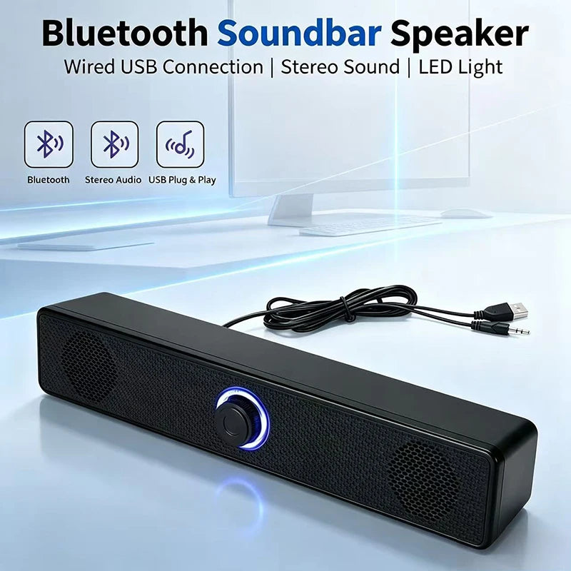 Wired Wireless Bluetooth Speaker Sound Box Bar Soundbar Computer PC TV Laptop Desktop Music Portable Caixa De Som Audio System