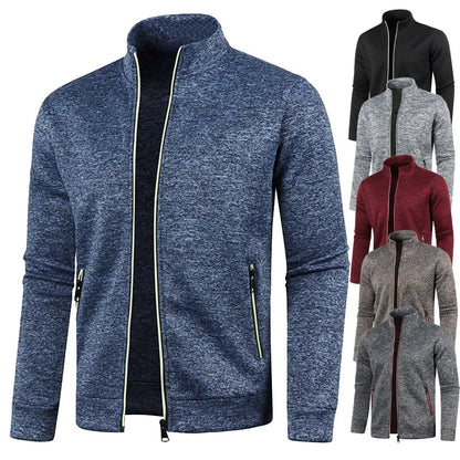 Herrhoodie med Dragkedja – Sportig Cardiganjacka för Höst & Vardag, S–3XL