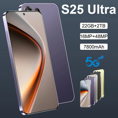 Brand New S25 Ultra Original Smartphone 7800mAh 5G Dual Card 22GB+2TB Mobile Phones 7.3 inch Global Android Unlocked Cellphones