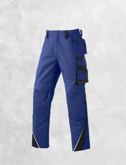 Men's Work Pants with Multi Pockets Two Tone Construction Pants with Reflective Stripes Cargo Pants Zipper Front Work Wear Pants