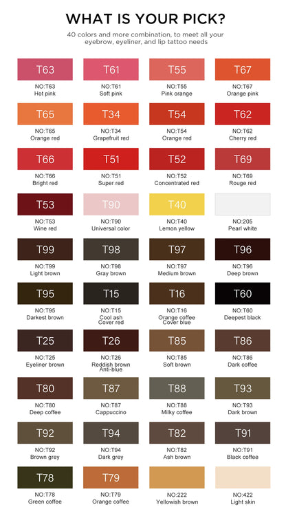 FAMISOO 5ML Permanent Makeup Pigment Tattoo Lips Tattoo Inks Eyebrows Eyeliners Pigments Microblading Pigment Tattoo Pigments