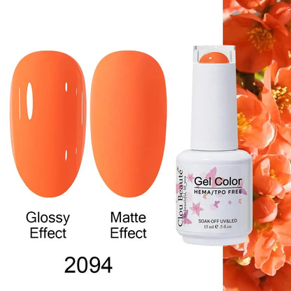 Clou Beaute Gel Nail Polish Neon Brown Royal Blue Red Green Pastal Nude Nail Art Varnishes Gel Lacquer Top Coat UV Gel Nail