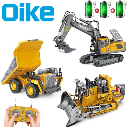 Oike 4WD Radiostyrd Grävmaskin Dumpare Bulldozer RC-bil