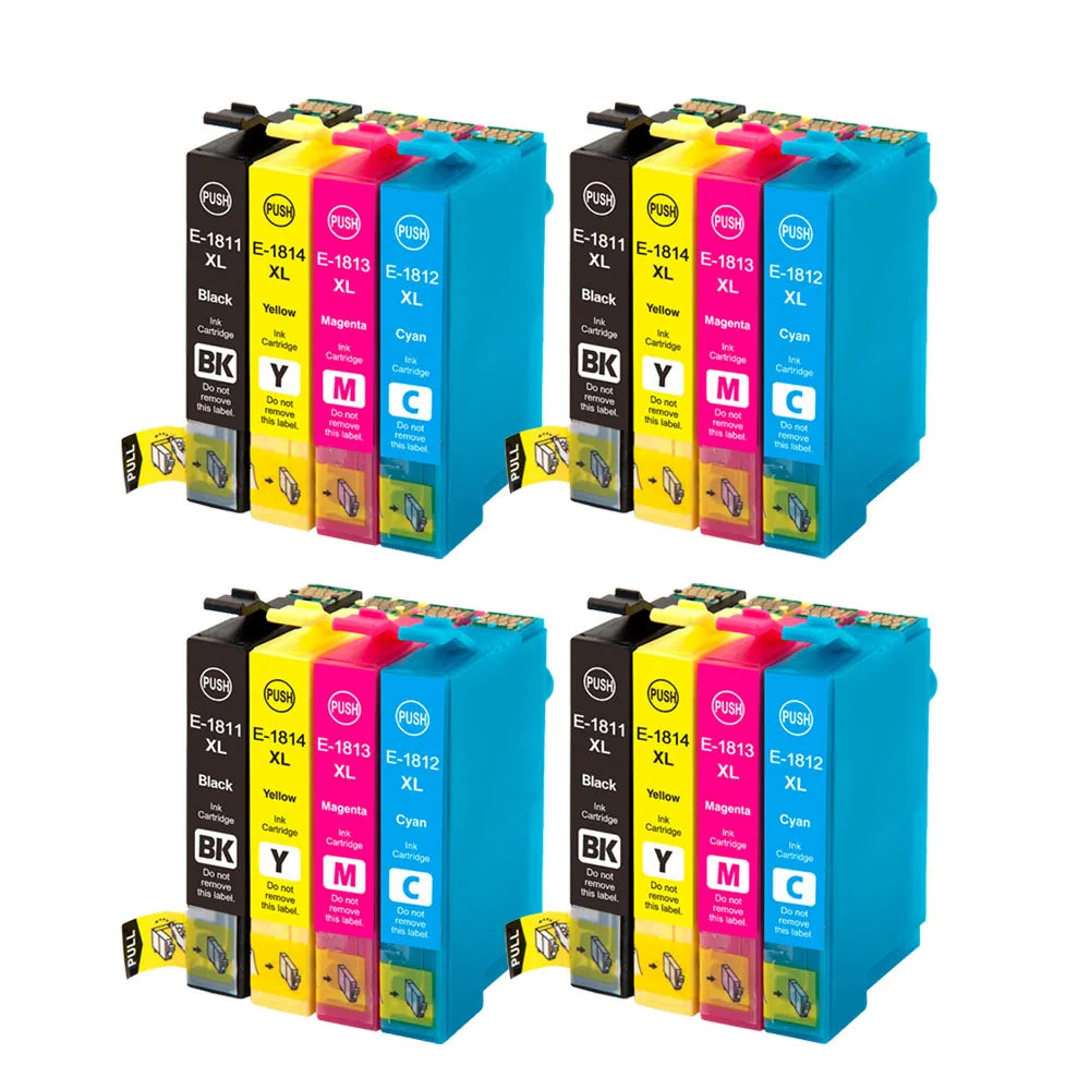 Bläckpatroner 18XL T1811 till Epson Expression Home XP – svart, cyan, magenta och gul