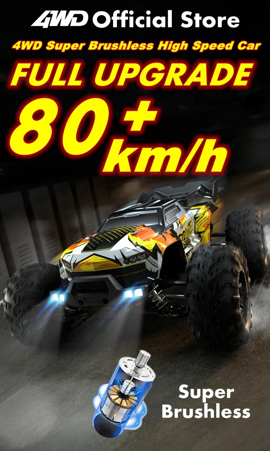 4WD radiostyrd bil i skala 1:16 med 4 kanaler