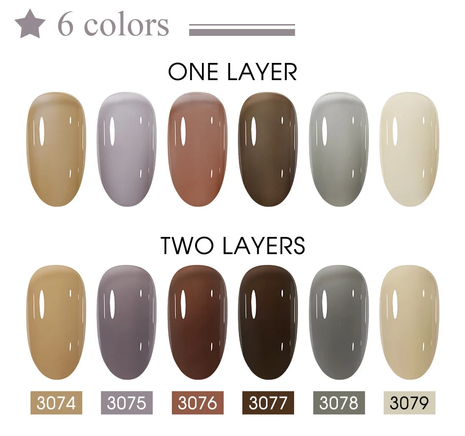 Clou Beaute 12pcs TPO & HEMA FREE Nail Gel Polish Set Red Pink Nude Green Yellow Purple UV Gel Nail Semi Permanent Nail Varnish