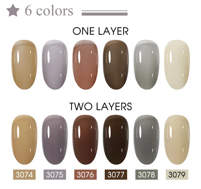 Clou Beaute 12pcs TPO & HEMA FREE Nail Gel Polish Set Red Pink Nude Green Yellow Purple UV Gel Nail Semi Permanent Nail Varnish