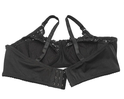 Sexy Lace Women Bra Top Full Cup Minimizer Floral Large Chest Big Bust Bh Thin Padded Cotton Bralette Underwire Push Up Bras C27