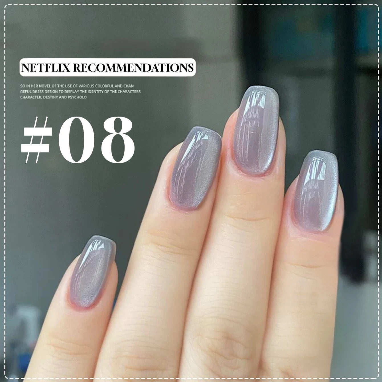 MIANEL 12ML Hibiscus Purple Cat Eye Gel Nail Polish Super Whitening Glass Beads Cat Eye Nails Purple Nials Blue Nails 1-12PCS