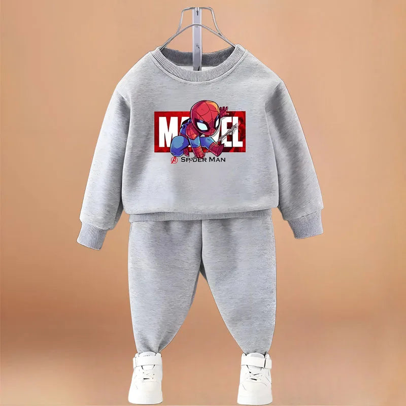 2026 Spring Autumn Boys Sweatshirt Sets Kids Cute Cartoon Printed Hoodies and Pants 2pcs Sets Children's Long Sleeved Clothes