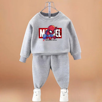 2026 Spring Autumn Boys Sweatshirt Sets Kids Cute Cartoon Printed Hoodies and Pants 2pcs Sets Children's Long Sleeved Clothes