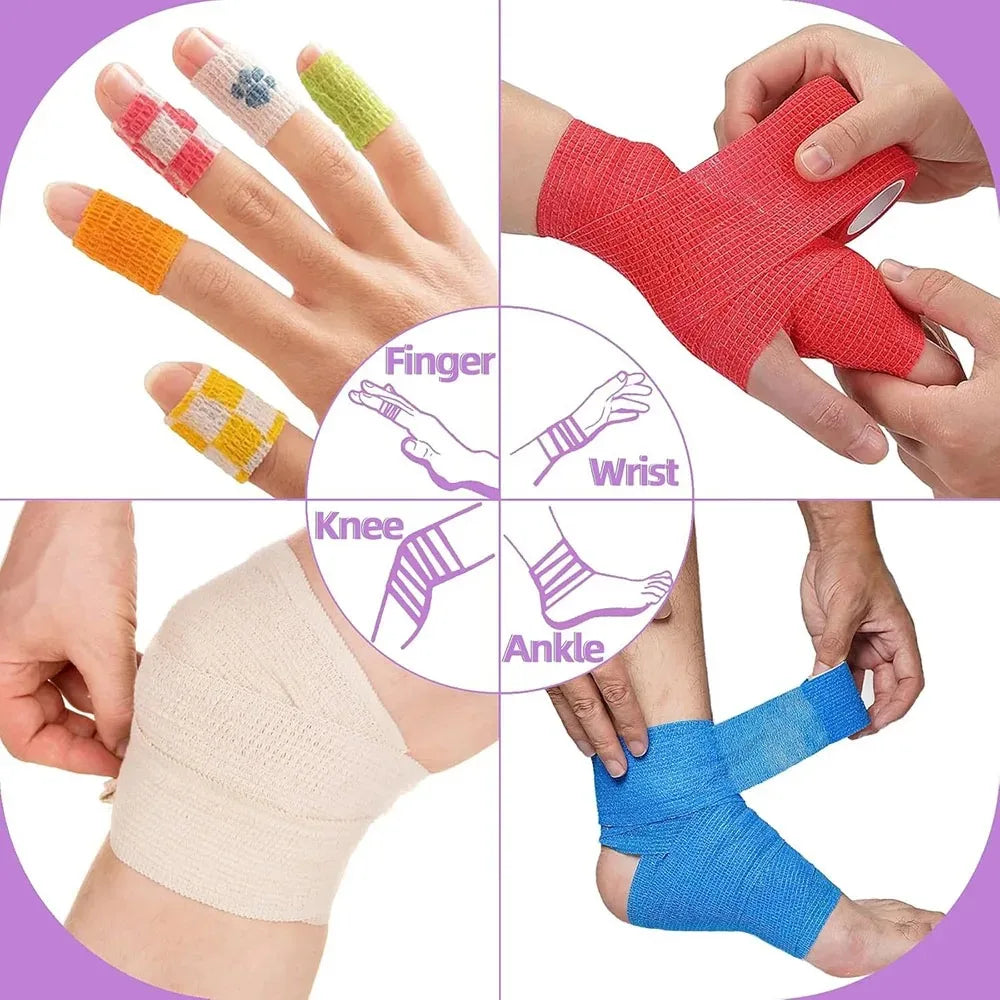 3.8CM/1.52in Tattoo Grip Tape Non-woven Tattoo Bandage Cover Wraps Waterproof Self Adhesive Finger Protection Tattoo Accessories