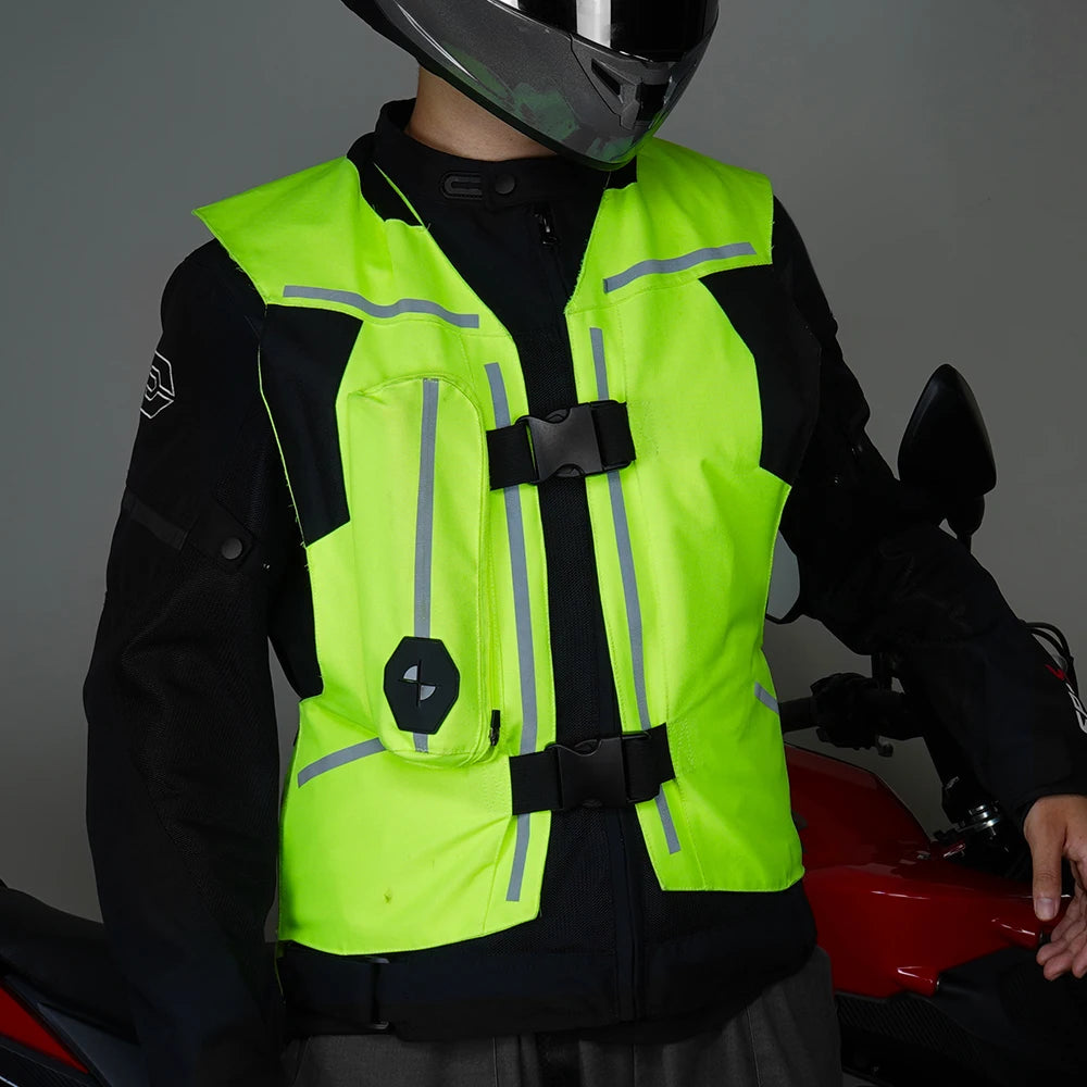Motorcycle Jacket Motorcycle Air Bag Vest Reflective Motocross Racing Airbag Vest Moto Riding CE Protector Motorcycle Equipment
