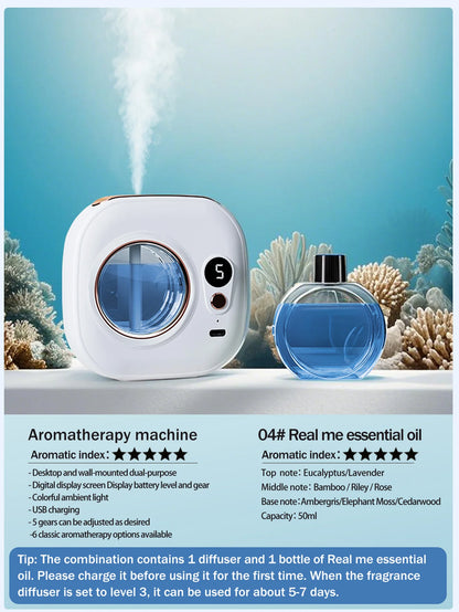 Rechargeable automatic aroma diffuser, essential oil diffuser, aroma essential oil, hotel bathroom aroma machine gift