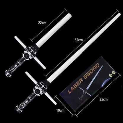 Lightsaber 2 In 1 RGB Adjustable Light Saber Toys Children Double Switch Sword Toys For Boys Luminous Gifts light saber