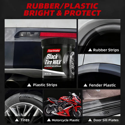 150g Tire Shine & Retread Wax - Durable Anti-Aging Gloss Enhancer for Car Tires, Blackening Care Agent