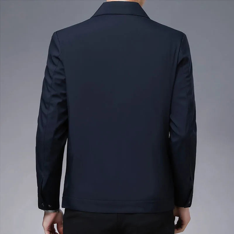 Herr Casual Blazer – Lös Business Kavaj för Kontor, Vår & Höst, 7 Färger, Storlek M–3XL
