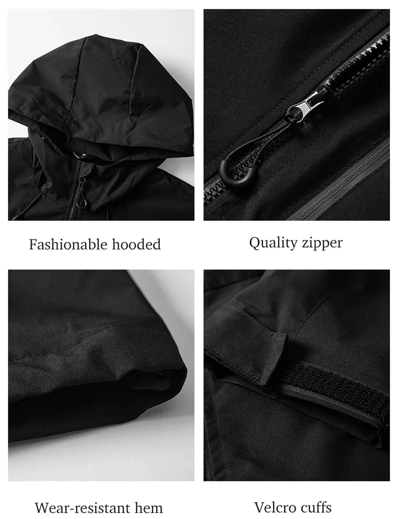 Unisex Softshell Hoodie – Vattentät Vindjämpa för Friluftsliv, Vandring & Klättring, 4 Färger