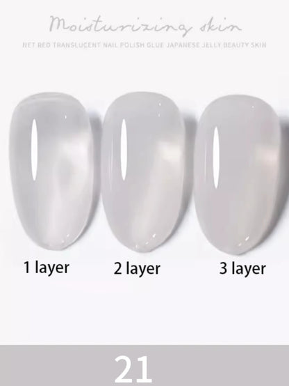 1-30pcs PSK Nude Pink Color Nail Art Ice Transparent Bare Color Nail Enamel 2026 New Net Red Popular White Gel Nail Polish