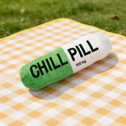 Pet Pill Indestructible Plush Capsule Dog Play Toy With Squeaker Safe Dog Tough Puppy Supplie Toys Resistant Dogs Tooth Chew Toy