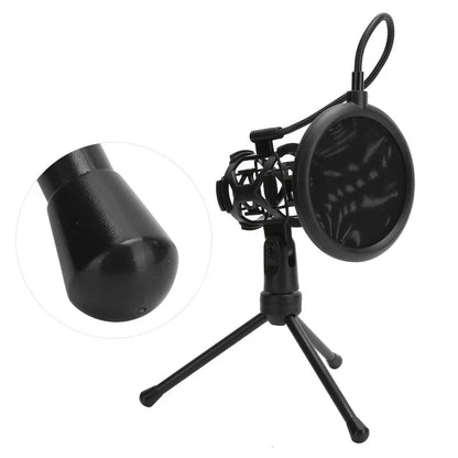 with Desktop Tripod Stand Microphone AntiSpray Filter Microphone Tripod Stand for Mic with Handle Diameter Under 44mm