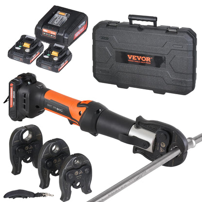 SucceBuy Pro Pressverktyg och Batteri Kit Elektriskt Rörpressningsverktyg med V15 V22 V28 Backar