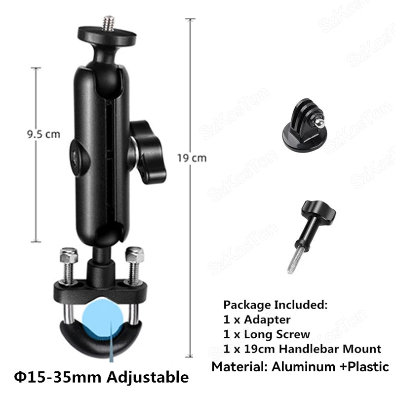 For Insta 360 X5 X4 X3 GO 3S Motorcycle Bicycle Clip Bracket for GoPro 13 12 11 DJI Action 6 Bike Selfie Stick Camera Accessory