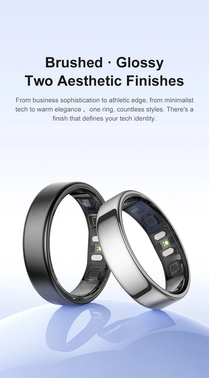 R21 Smart Ring Men Women Ultra-thin 5ATM Waterproof Sport Fitness Tracking AI Health Analysis Heart Rate Blood Oxygen Monioring