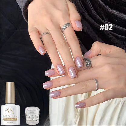 MAINEL 1-12Pcs Fashion Nude Shiny Soak Off UV Gel Nail Gel Polish Cosmetics Nail Art Nails Gel Polish Tips Nail Varnish