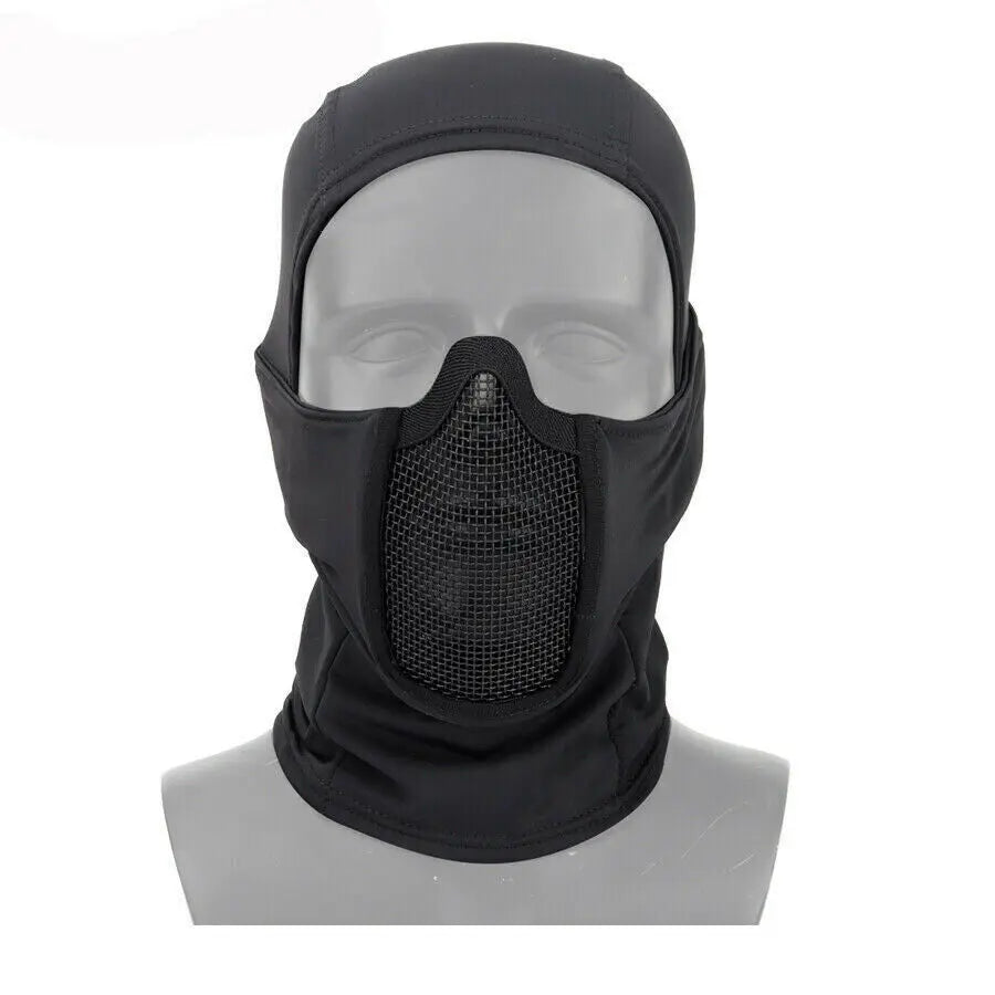 Taktisk balaclava halvmask med andningsbart nät
