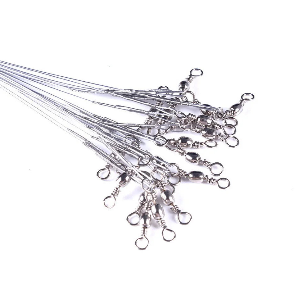 Stålförtommar med Svivel – 20-pack, 15/20/30cm, Betsskyddad Wire