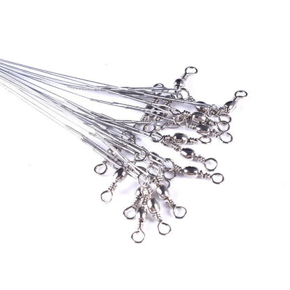 Stålförtommar med Svivel – 20-pack, 15/20/30cm, Betsskyddad Wire
