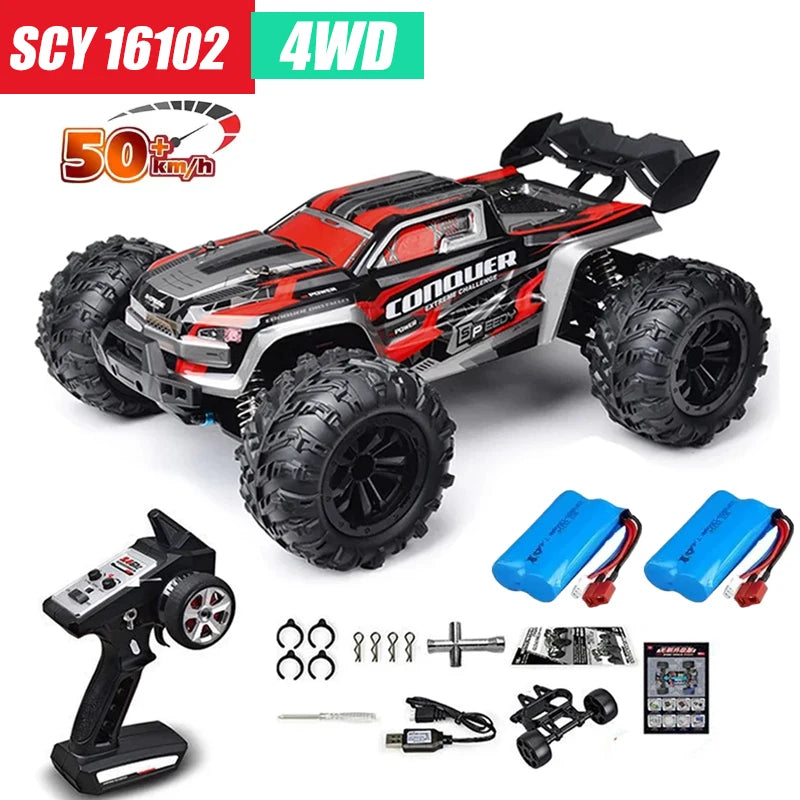 MJX VS RC Car SCY 16101 16102 PRO 4WD 70Km/h 1/16 High Speed Drift Monster Off-road Remote Control Vehicle Electric Crawler