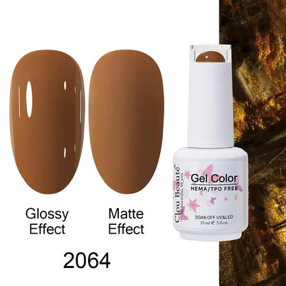 Clou Beaute Gel Nail Polish Neon Brown Royal Blue Red Green Pastal Nude Nail Art Varnishes Gel Lacquer Top Coat UV Gel Nail