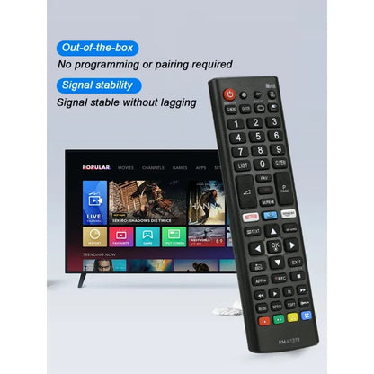 Ersättningsfjärrkontroll för LG TV – AKB75095307 med Netflix- och Prime Video-knappar