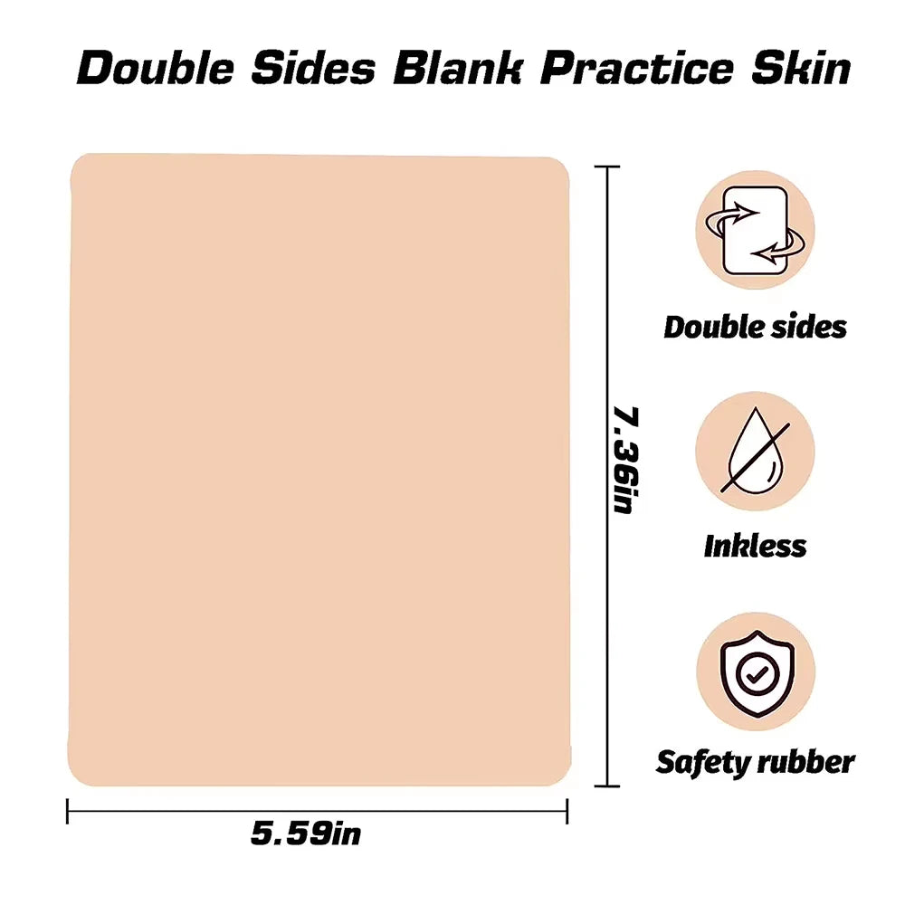 30/20/12/8/6/1PCS Top Tattoo Skin Practice Blank Double Sides Tattoo Beginner Practice Skin Permanent Makeup Fake Skin Supply