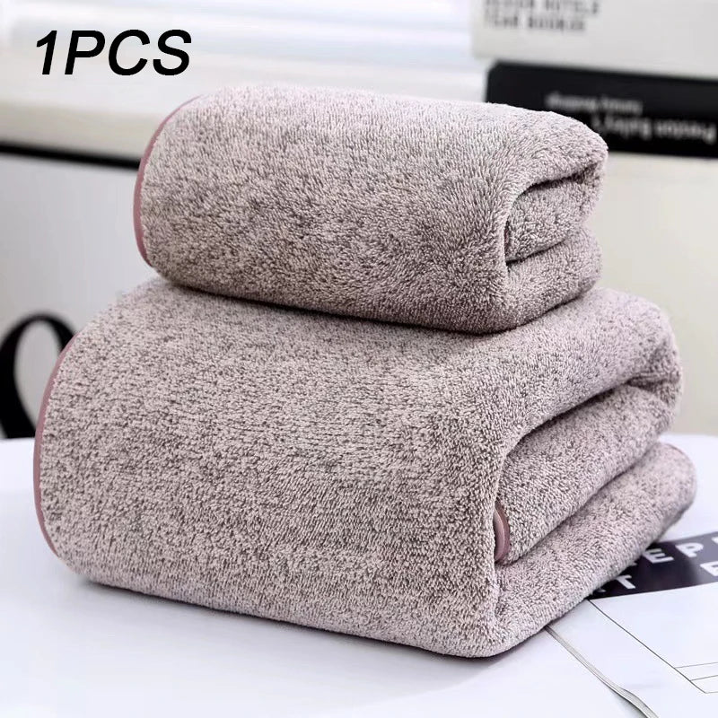 Thickening High Quality Bamboo Charcoal Coral Velvet Fiber Bath Towel Super Absorbent And Quick Drying Bath Towel Bathroom Use