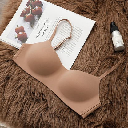 Women's One Piece Seamless Bras Thin Gather Underwear No Steel Rings Bra Soft Comfortable Breathable Underwear Sexy Intimates