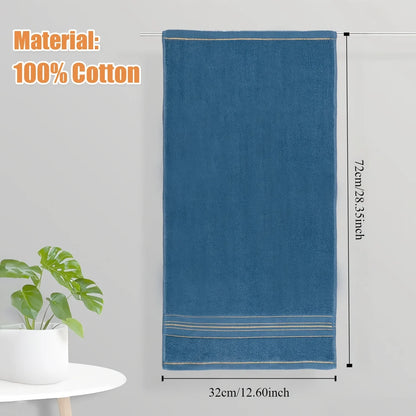 Pure Cotton Bath Towel, Soft and Absorbent Multi-Purpose High-Quality Quick-Dry Bathroom Towel