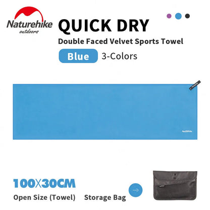 Naturehike Quick Drying Bath Towel Strong Absorbent Velvet Sides Soft Sport Towels for Tourist Fitness Gym Beach Swimming