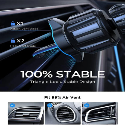 Magsafe Car Phone Holder,Powerful Magnetism Premium Quality Single-Hand Operation Metal Hook Magnetic Car Phone Mount