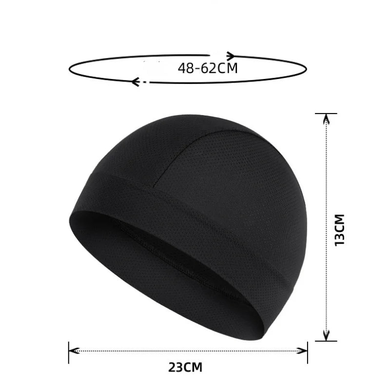 Men Women Quick Dry Breathable Mesh Skull Beanie Cap Sweat Absorbent Sports Cap Under Helmet Liner Moisture Wicking Cycling Hat