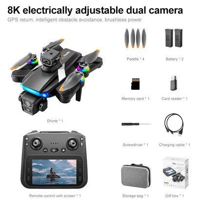 RG706 MAX GPS Drone 8K Professional Dual HD Camera 5G WIFI FPV 360° Obstacle Avoidance Brushless Large Screen Rc Quadcopter Dron