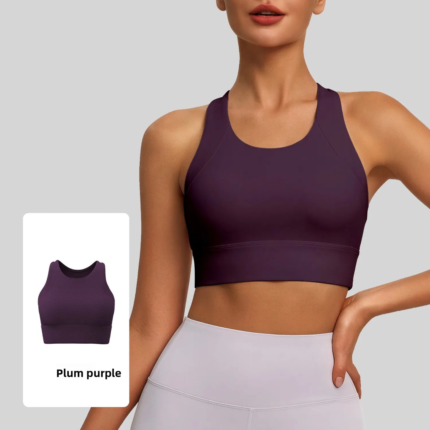 Dam Sport-BH Yoga Linne – Halterneck Inbyggda Kuddar Högintensiv StötDämpning Tennis, 5 Färger S–XXL