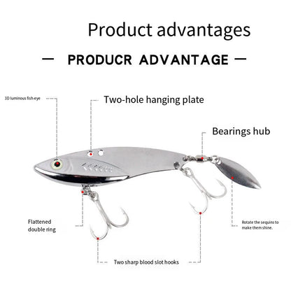 Fishing Lure 5g-30g Freshwater Saltwater Long Cast VIB Lure Zinc Alloy Metal Fish VIB Bait