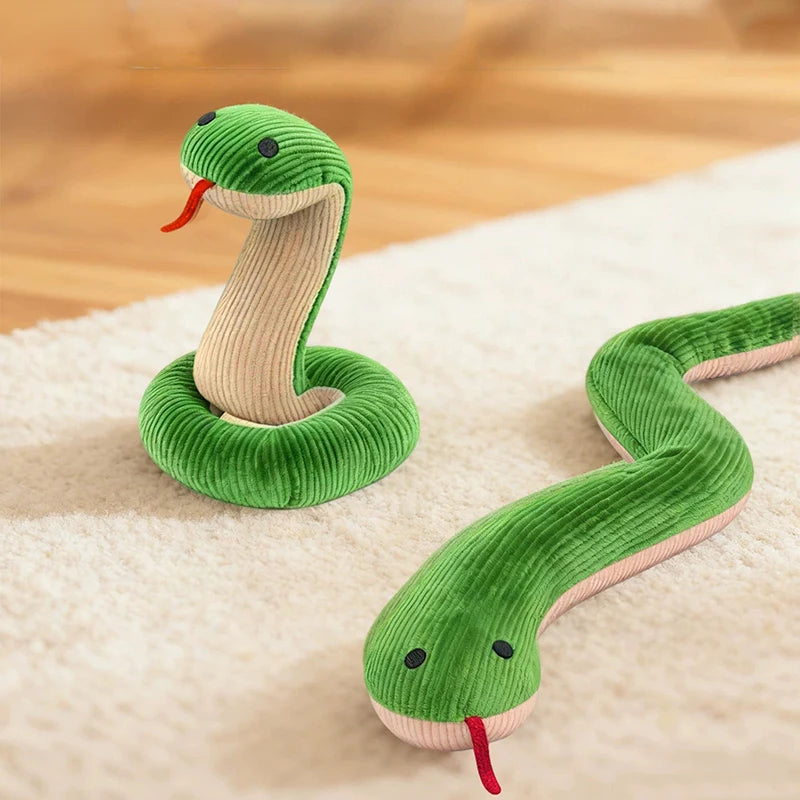 16.5 Inches Dog Toy Snake Interactive Toy Kitten Kick Toy Interactive Pet Toy for Indoor Cats Pet Supplies