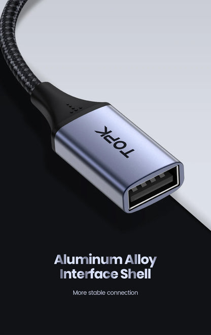 TOPK USB-C till USB-A OTG-adapter – dataöverföring och laddning